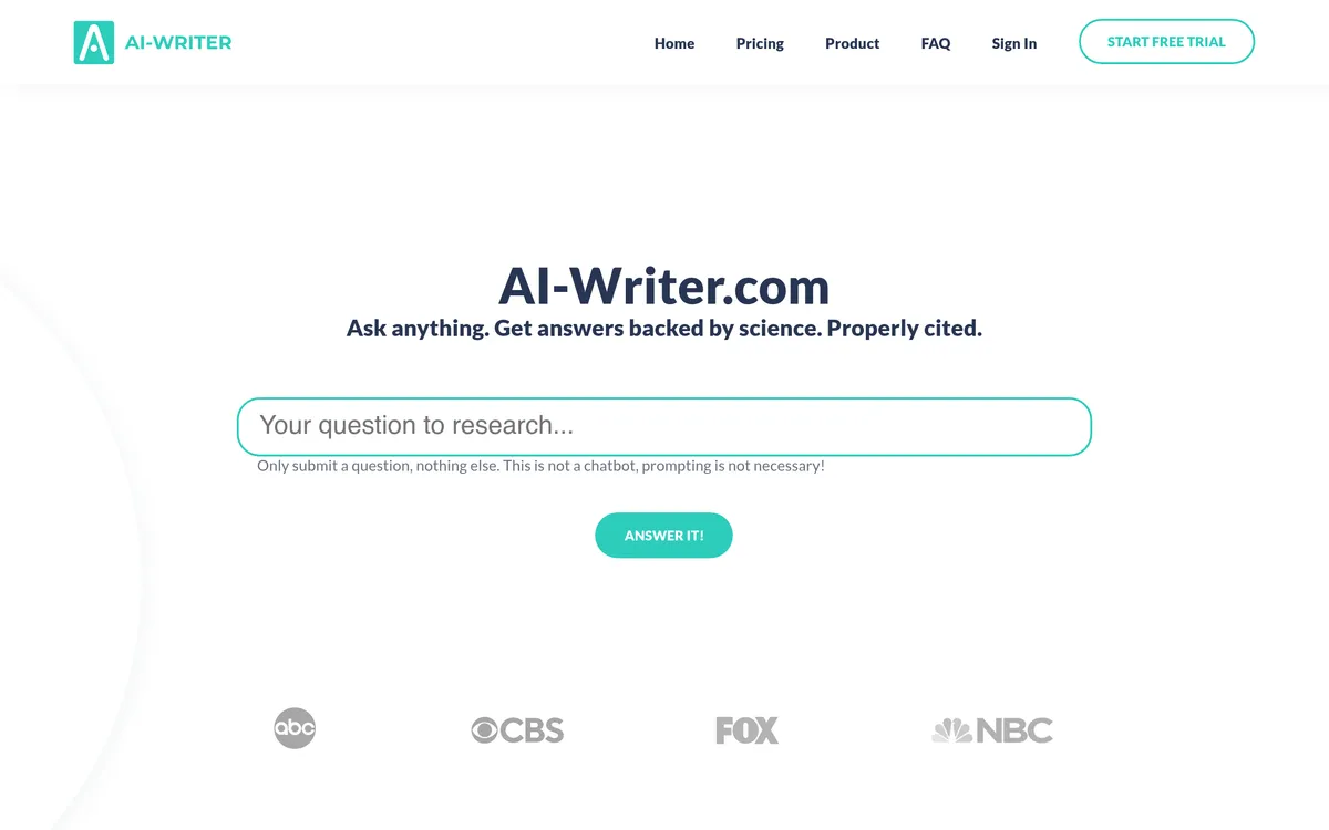 AI-writer.com screenshot