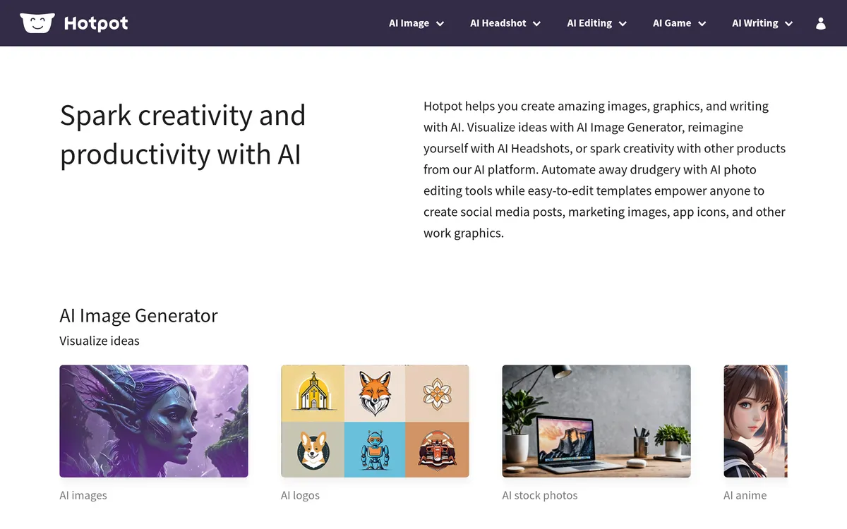 Hotpot.ai screenshot
