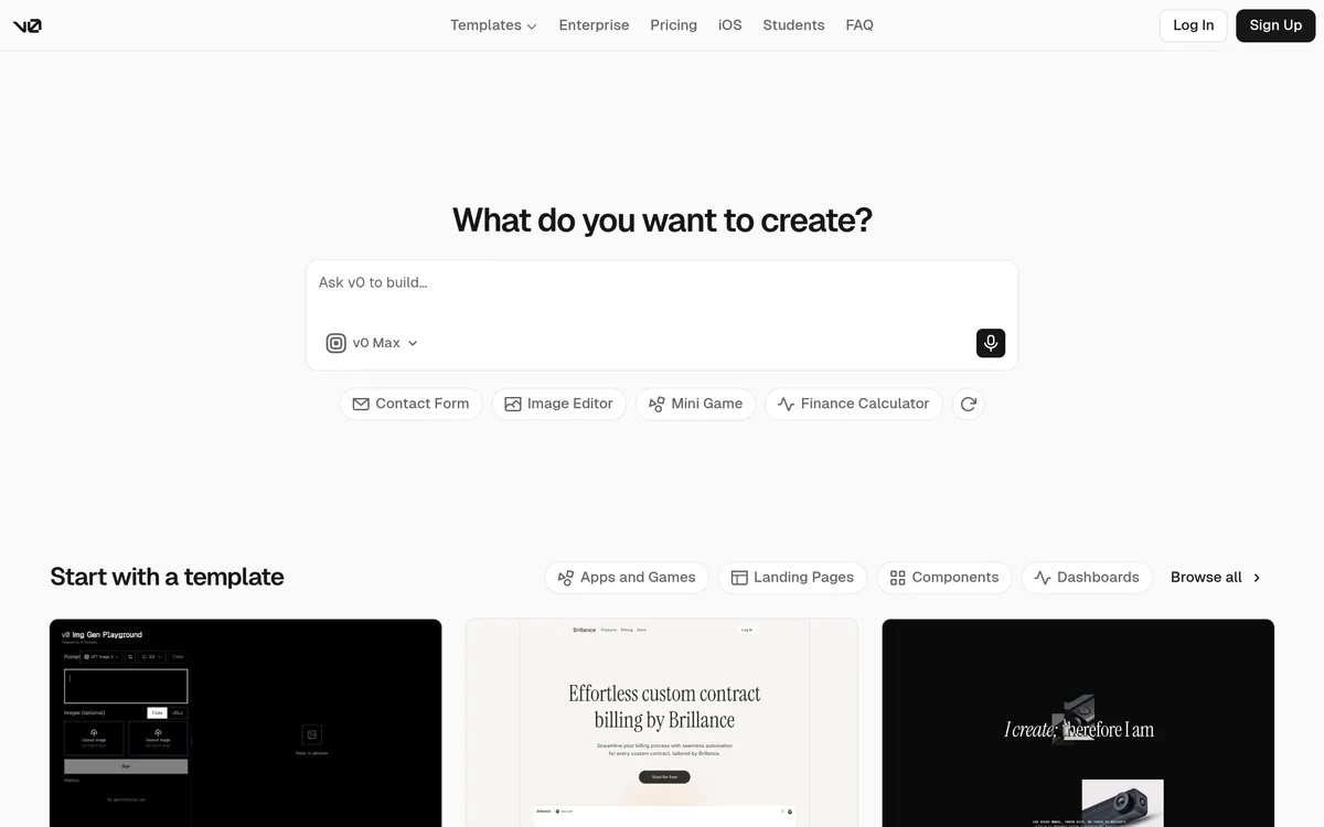 v0 screenshot
